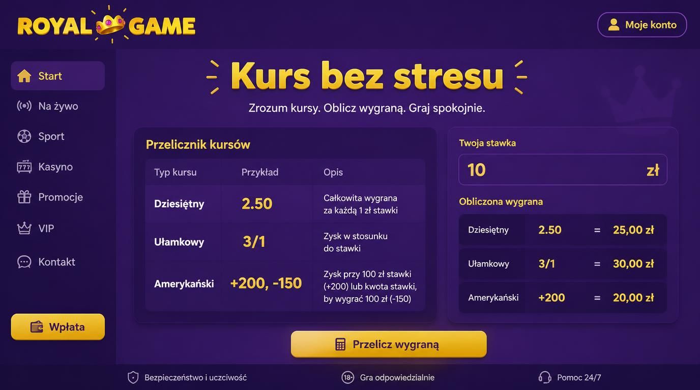 przykłady kursów różnych formatów z małą stawką i spokojną atmosferą