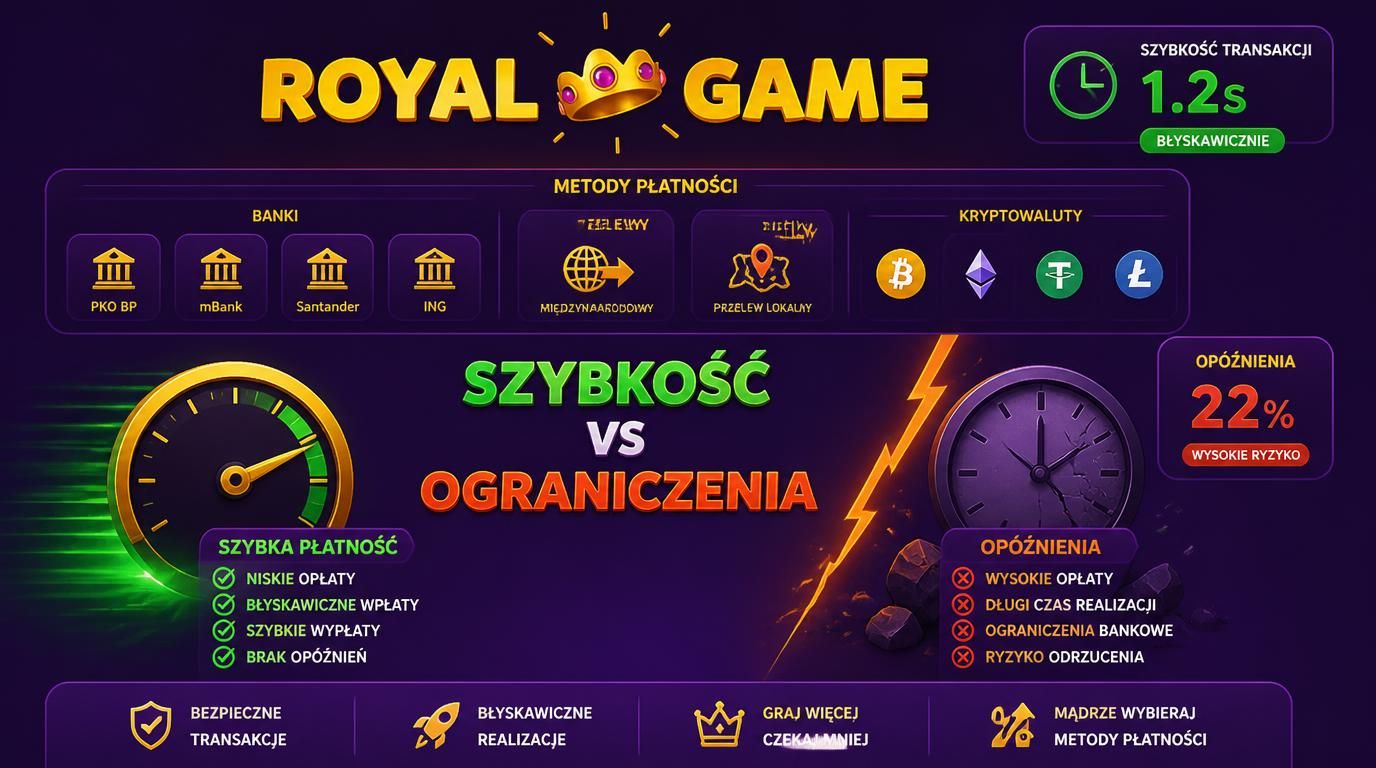  Porównanie szybkości metod płatności i możliwych ograniczeń w kasynie